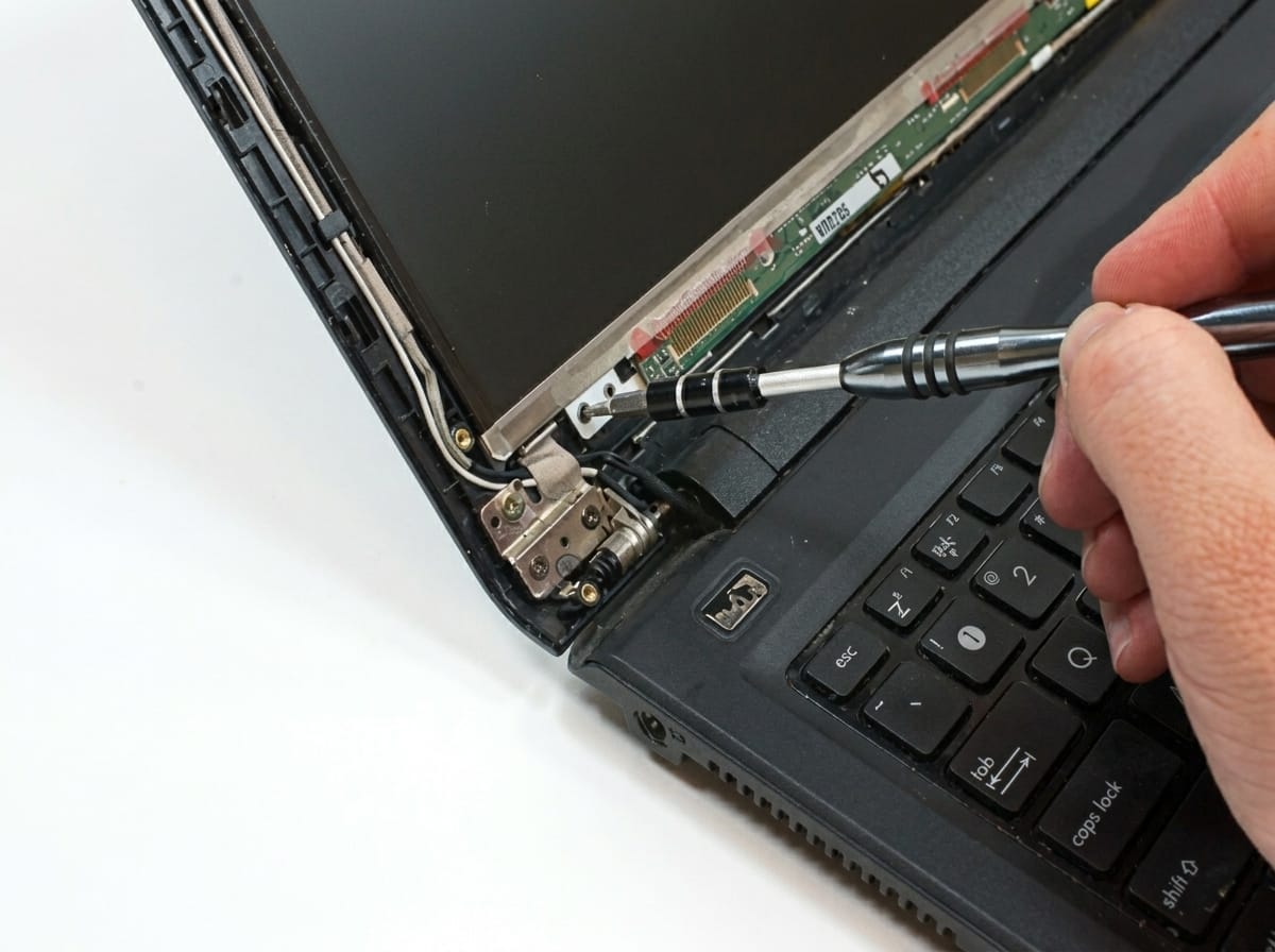 Slomljene šarke i oštećeno kućište laptopa